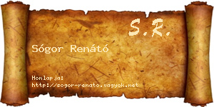 Sógor Renátó névjegykártya