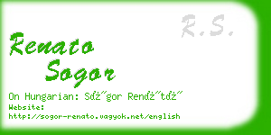 renato sogor business card